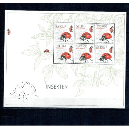 Suedia 2008 - Insecte, buburuza, bloc neuzat
