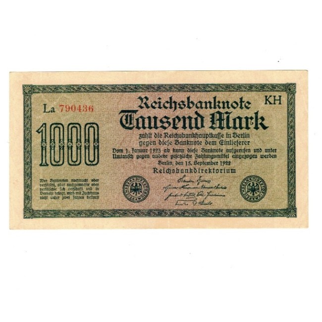 Germania 1922 - 1000 mark, circulata