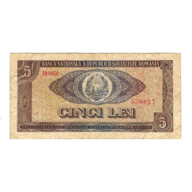 Romania 1966 - 5 lei, circulata