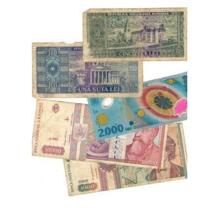 Romania - Lot bancnote vechi, uzate