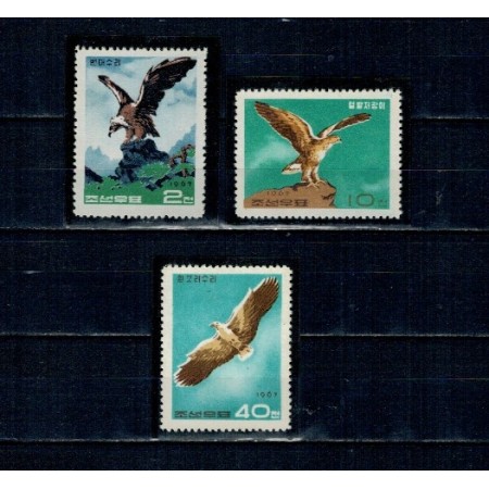 DPR Korea 1967 - Păsări de prada, serie neștampilata