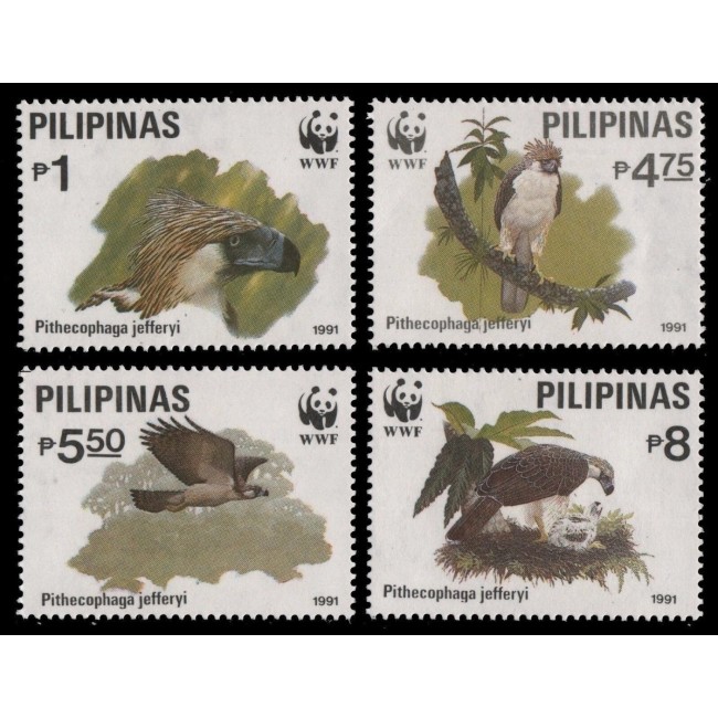 Filipine 1991 - Păsări, fauna WWF, serie neuzata