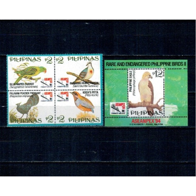 Filipine 1994 - Păsări, serie si colita neuzata