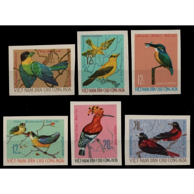 Vietnam 1966 - Păsări, serie nedantelata nestampilata
