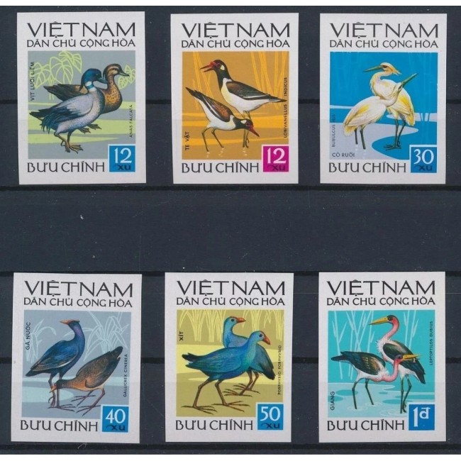 Vietnam 1972 - Păsări, serie nedantelata nestampilata