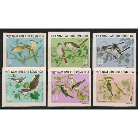 Vietnam 1973 - Păsări, serie nedantelata nestampilata