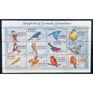 Grenada Grenadines 1993 - Păsări, minicoala neuzata