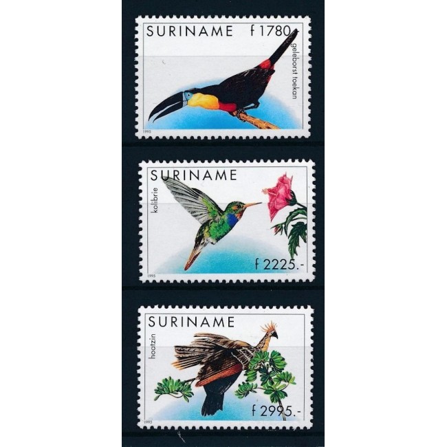 Suriname 1995 - Păsări, serie neuzata