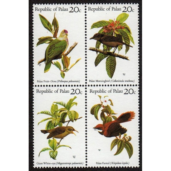 Palau 1989 - Păsări, serie neuzata