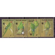 Norfolk Island 1987 - Păsări, WWF, serie neuzata