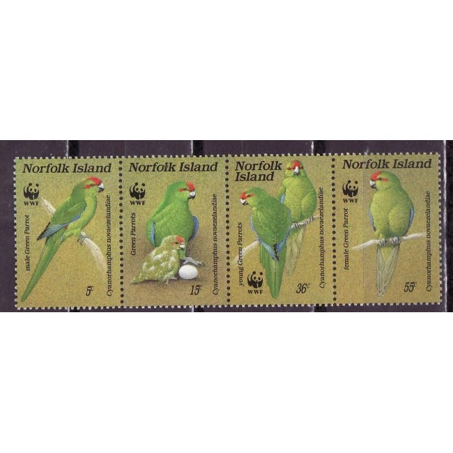 Norfolk Island 1987 - Păsări, WWF, serie neuzata