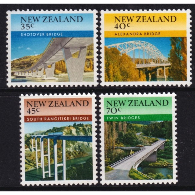 New Zealand 1985 - Poduri, infrastructura, serie neuzata