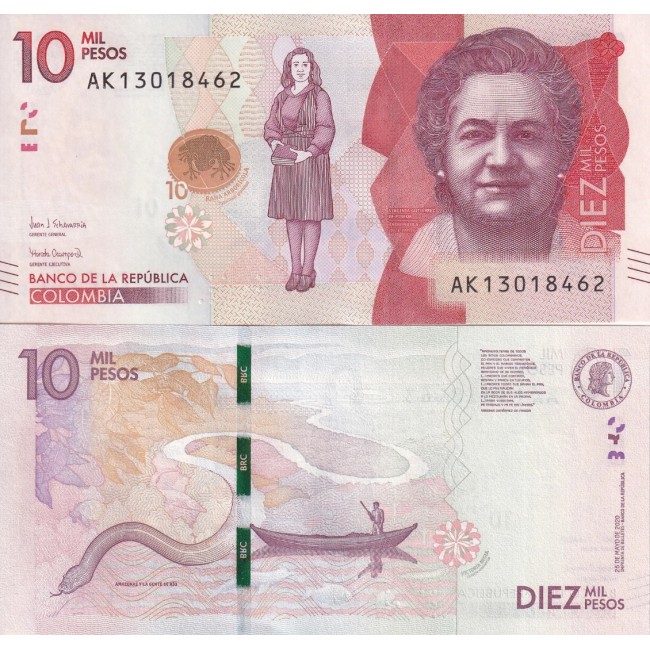 Columbia 2020 - 10000 pesos UNC
