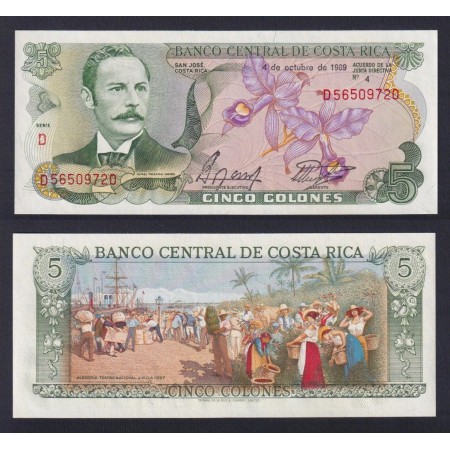 Costa Rica 1989 - 5 colones UNC