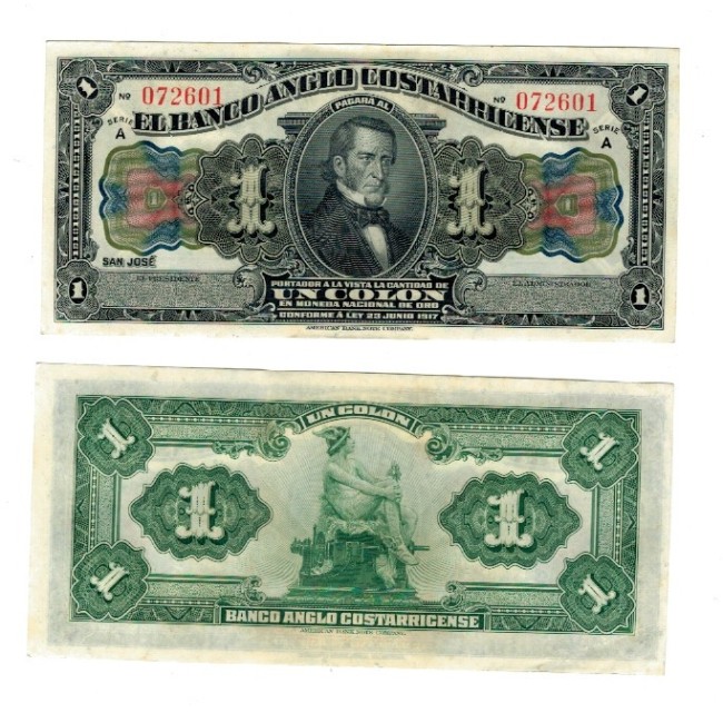 Costa Rica 1917 - 1 colon aUNC