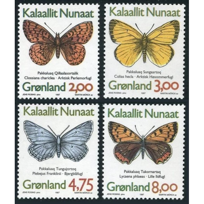 Groenlanda 1997 - Fluturi, serie neuzata