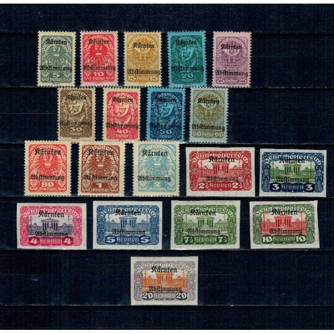 Austria 1920 - Referendumul din Carinthia, serie nestampilata