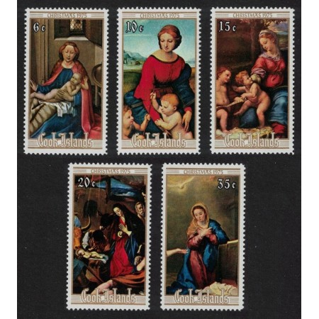 Insulele Cook 1975 - Crăciun, picturi, arta, serie neuzata