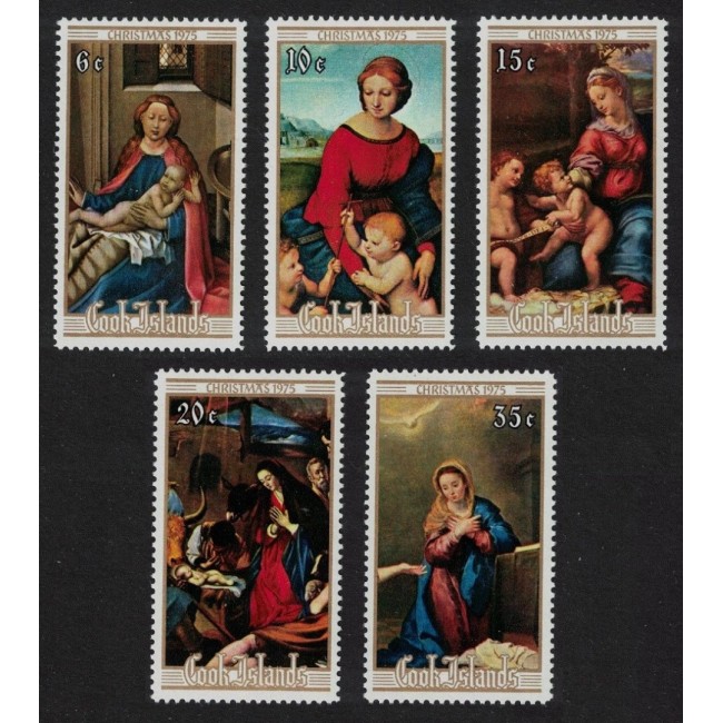 Insulele Cook 1975 - Crăciun, picturi, arta, serie neuzata