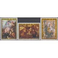 Niger 1975 - Crăciun, picturi, arta, serie neuzata