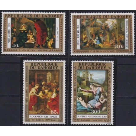 Dahomey 1975 - Crăciun, picturi, arta, serie neuzata