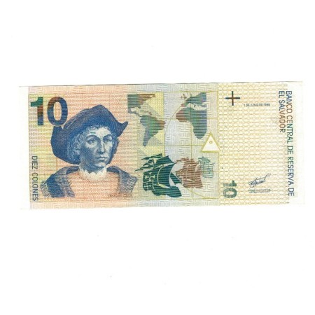 El Salvador 1988 - 10 colones XF+