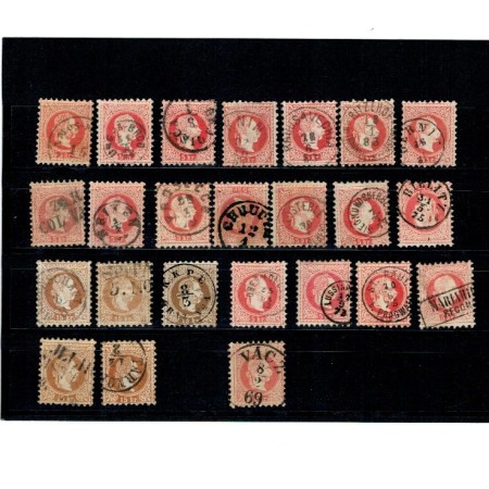 Austria 1867 - Lot uzuale Franz Iosif, 5kr, 15kr, cu stampile clare