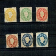 Austria 1860/61 - Uzuale Franz Iosif, re-emisiune 1870/1884, set neuzat