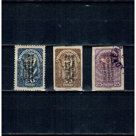 Austria 1920 - Radkersburg, supratipar, emisiune locala, lot 3 mărci, rare