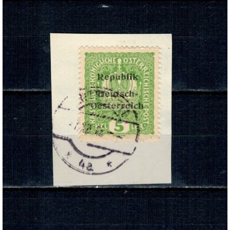 Austria 1918 - Emisiune locala Knittelfeld, supratipar, 5h, stampilat, pe decupaj