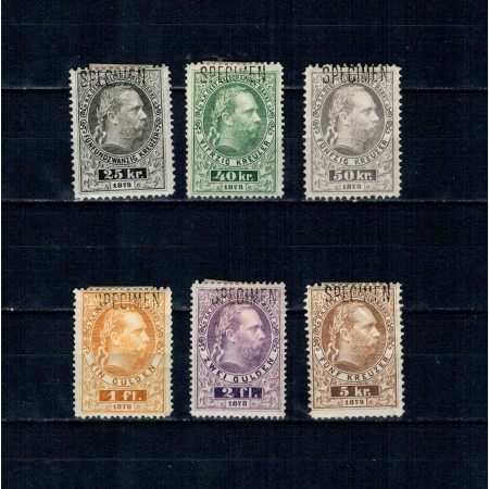 Austria 1874 - Marci pentru telegraf, lot SPECIMEN