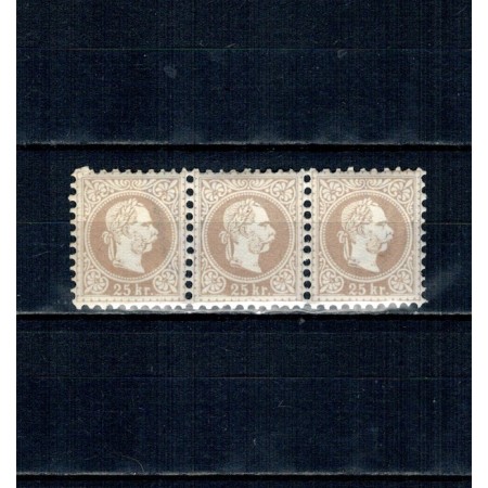 Austria 1867 - Uzual 25kr Franz Iosif, triptic neuzat