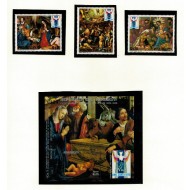 Paraguay 1976 - Crăciun, arta, serie si colita neuzata