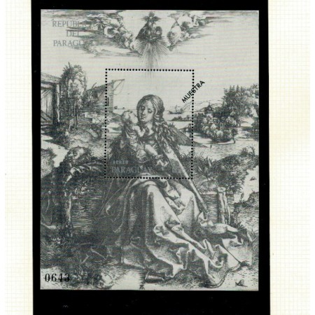 Paraguay 1976 - Durer, picturi, arta, colita neuzata SPECIMEN