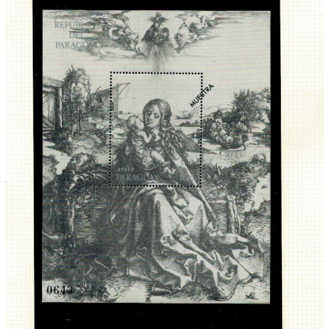 Paraguay 1976 - Durer, picturi, arta, colita neuzata SPECIMEN