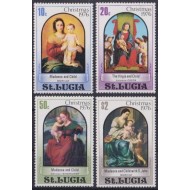Saint Lucia 1976 - Crăciun, picturi, arta, serie neuzata