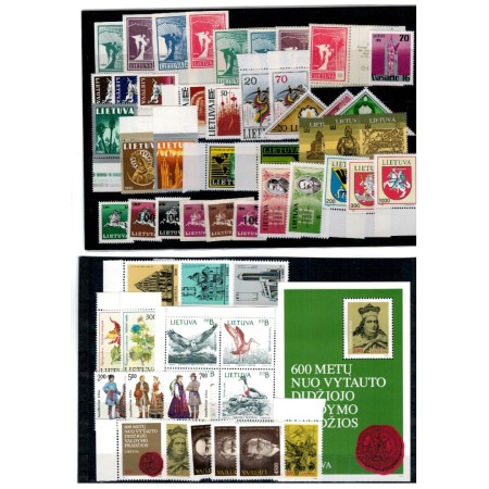 Lituania - Lot timbre neuzate, anii 1990