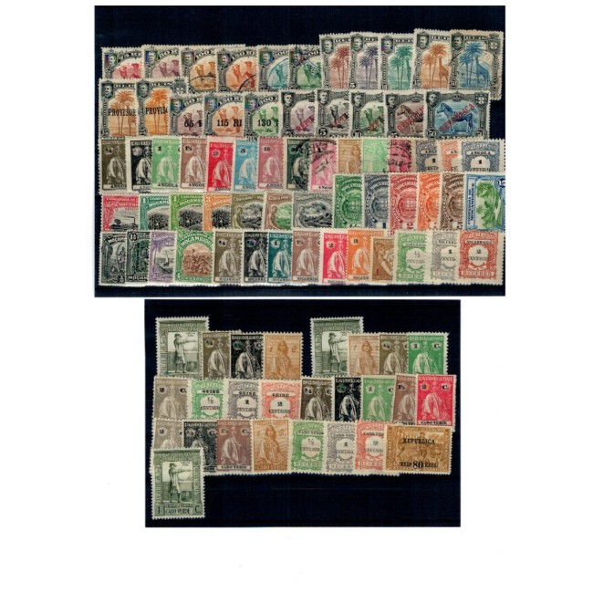 Colonii portugheze - Lot timbre vechi, neștampilate si stampilate