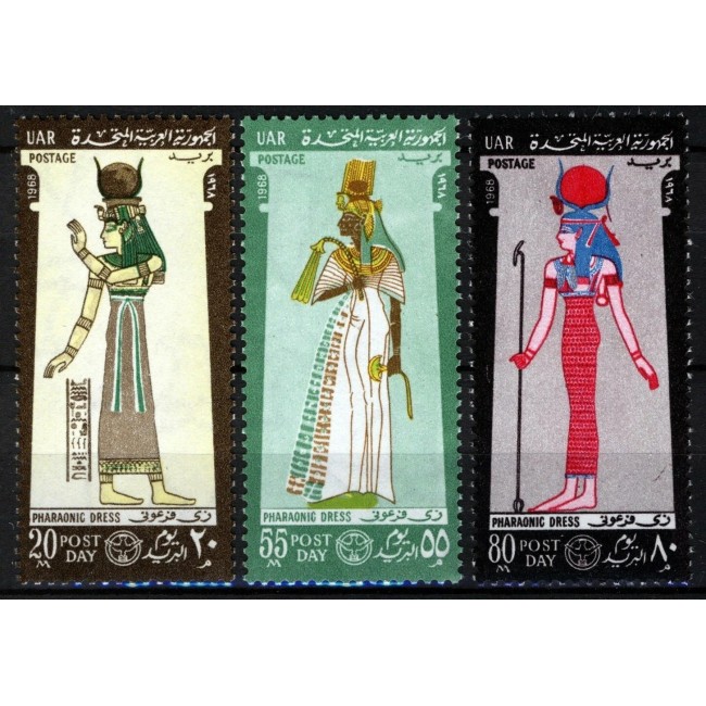 Egipt 1968 - Costume din vremea faraonilor, serie neuzata