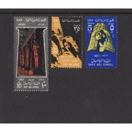Egipt 1963 - Monumente din Nubia, istorie, arheologie, serie neuzata