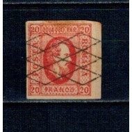 1865 - Alexandru Ioan Cuza, efigia in oval, 20 parale, stampilat