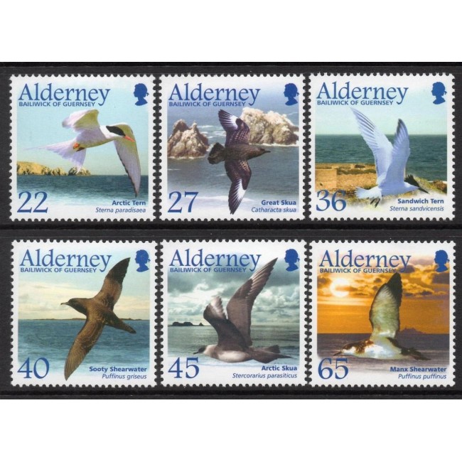 Alderney 2003 - Păsări migratoare (II), serie neuzata