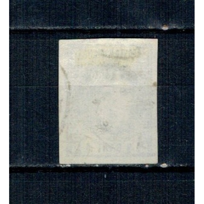 1868 - Carol I cu favoriți, 5 bani stampilat