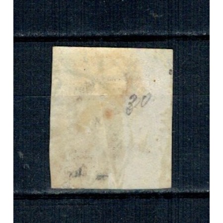 1869 - Carol I cu favoriți, 5 bani, portocaliu, stampilat