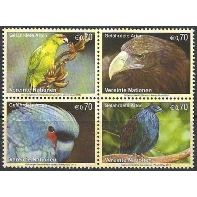 ONU Geneva 2011 - Păsări, fauna, serie neuzata
