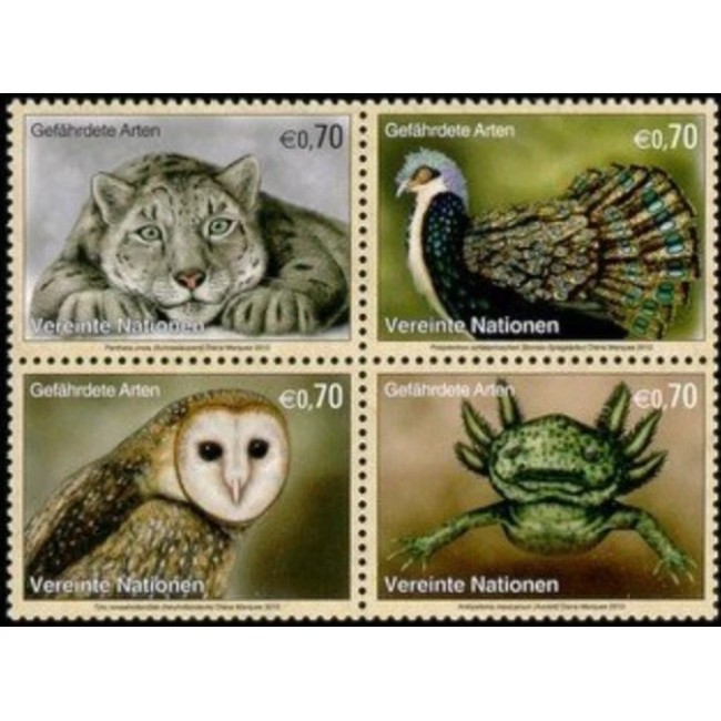 ONU Viena 2012 - Animale, fauna protejata, serie neuzata