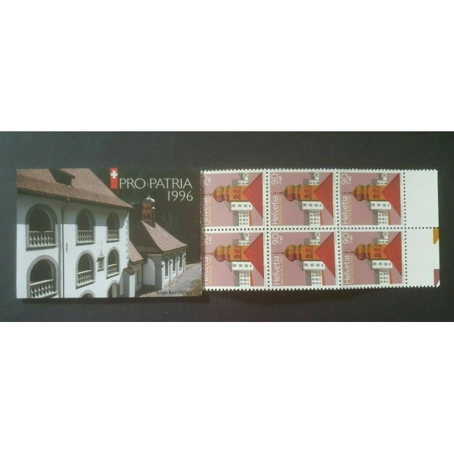 Elvetia 1996 - Pro Patria, arhitectura, carnet filatelic neuzat