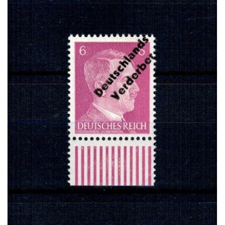 Germania 1945 - Emisiune locala Meissen, supratipar pe 6pF Hitler, neuzat