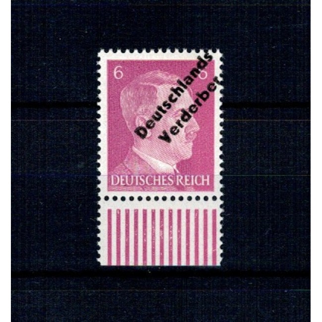 Germania 1945 - Emisiune locala Meissen, supratipar pe 6pF Hitler, neuzat