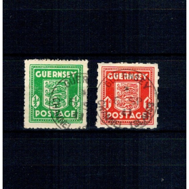Guernsey 1941 - Ocupația germana, Mi.No.1-2 stampilate